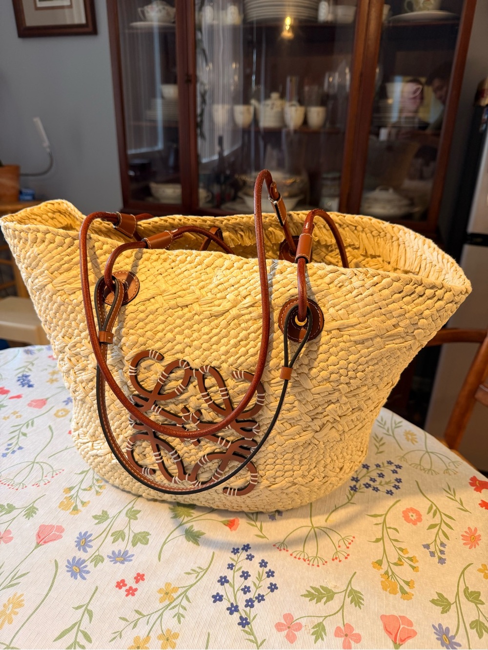 Loewe Medium Anagram Paula Ibiza Raffia Basket Bag - Picture 2 of 5